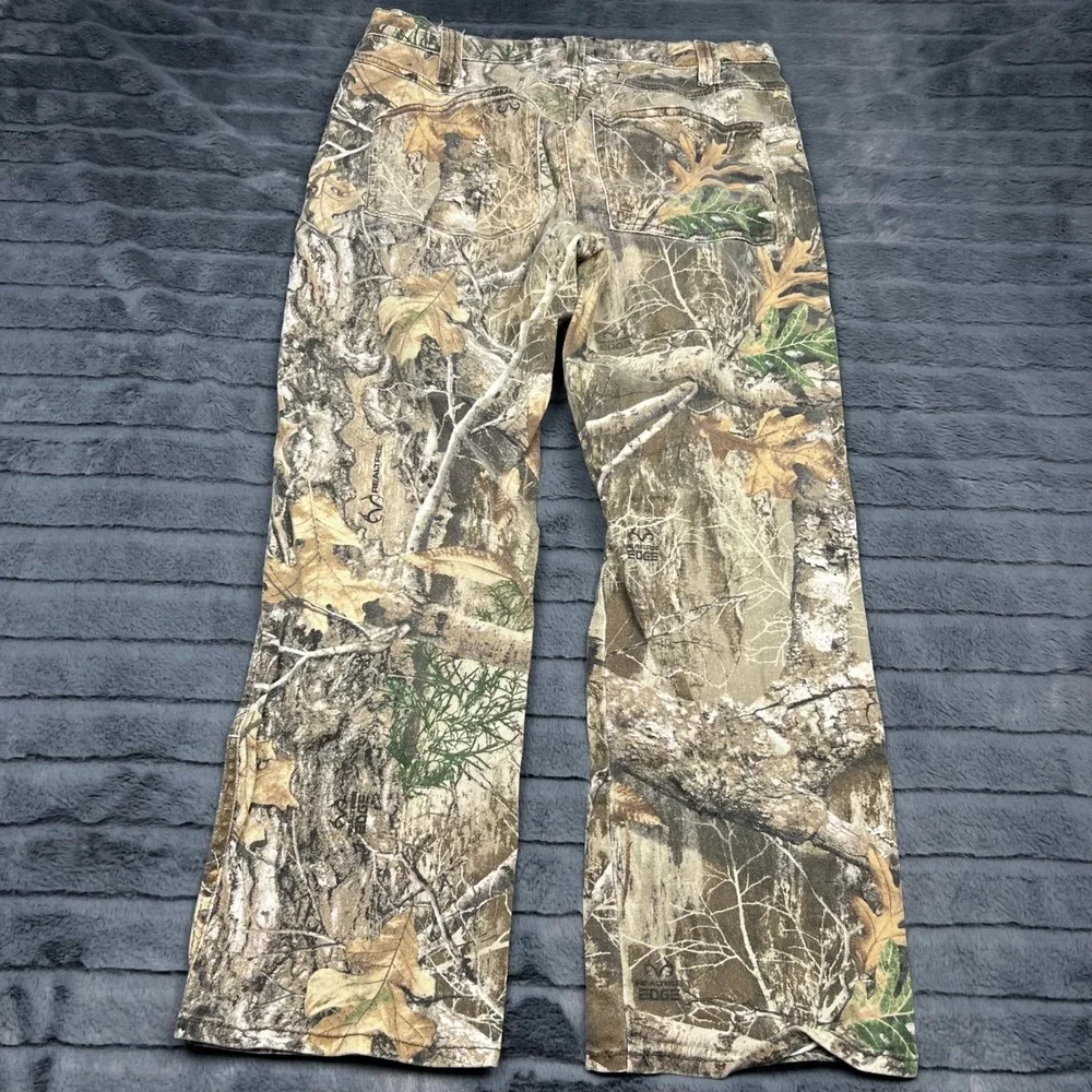 Realtree Edge Camo Hunting Pants Mens 32x30 RT Edge Cotton Spandex S5191-8-C11